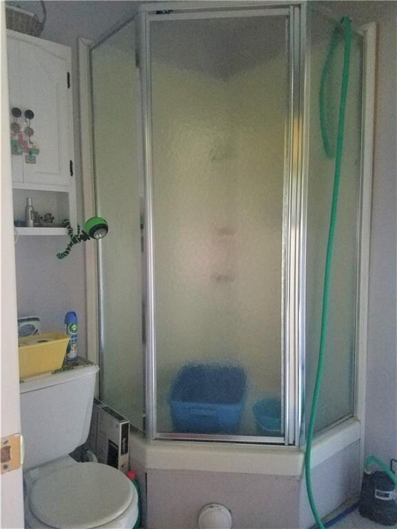 Inside shower from rain barrel and toilet....no ne