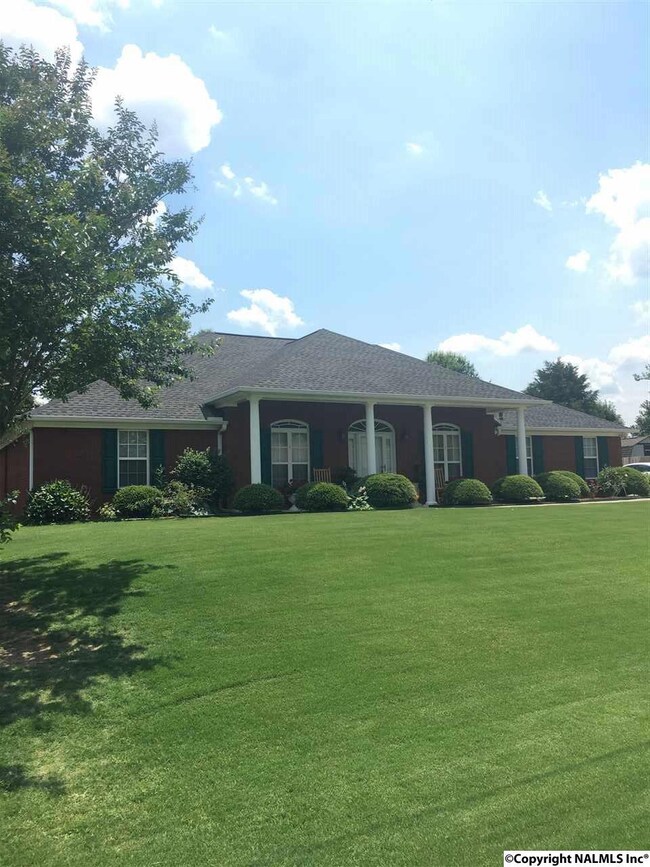Beautifully landscaped lawn