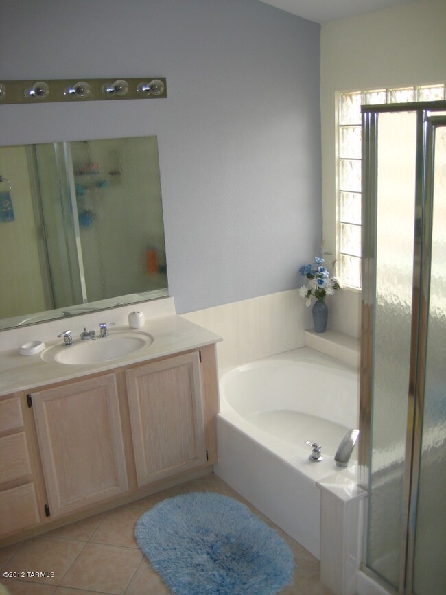 Block windows, garden tub, dual sinks