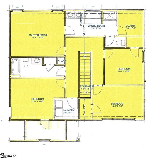 4 bedrooms + 2 full baths + laundry upstairs!