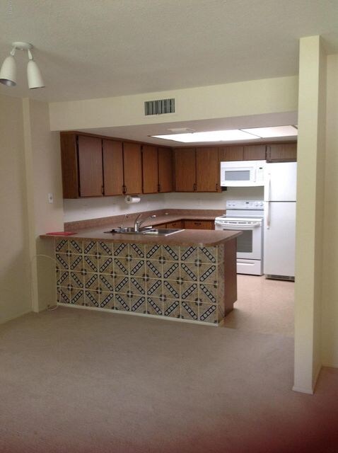 Kitchen open to dinette