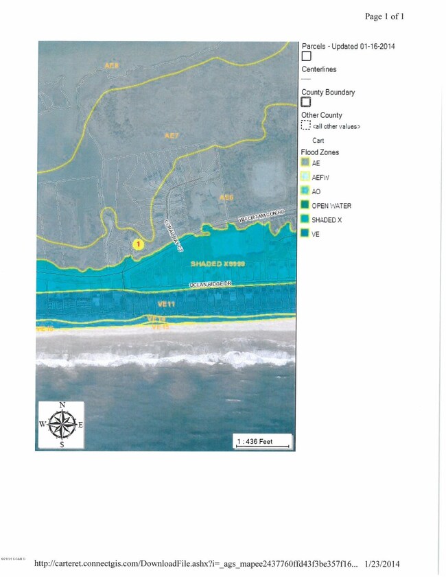 102 Ocean Ridge Court - Flood Zone Map