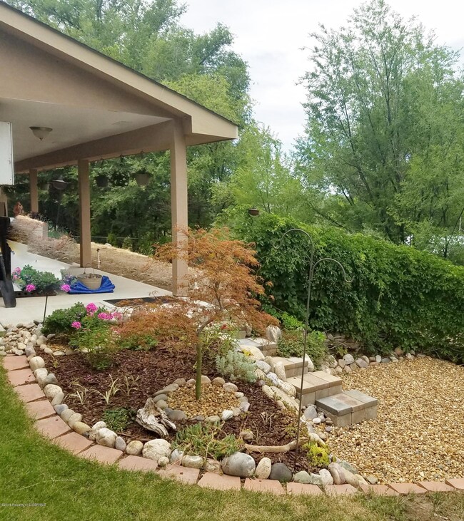 Side yard by back patio