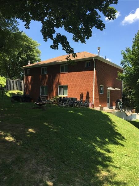 Rear view of backyard of units 3967 and 3969