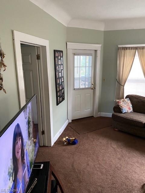 Downstairs Entrance and Living Room. BR1 on Left.