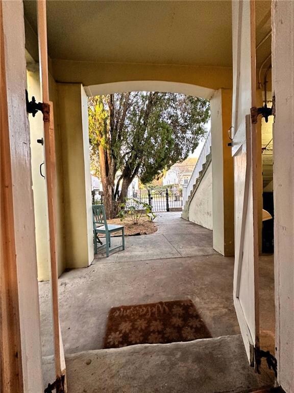 View toward street from Front Door