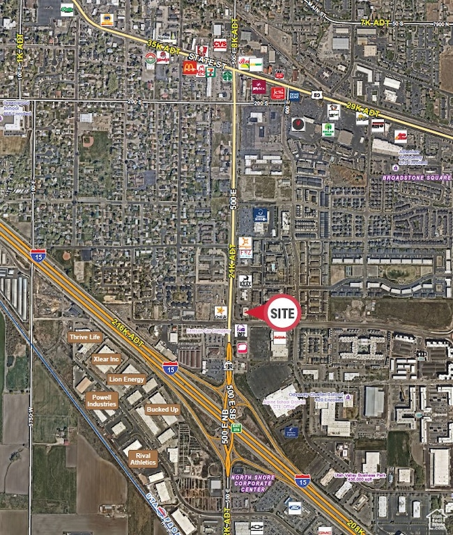 Aerial overview of property's location