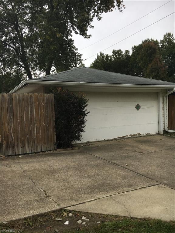 Detached two car garage