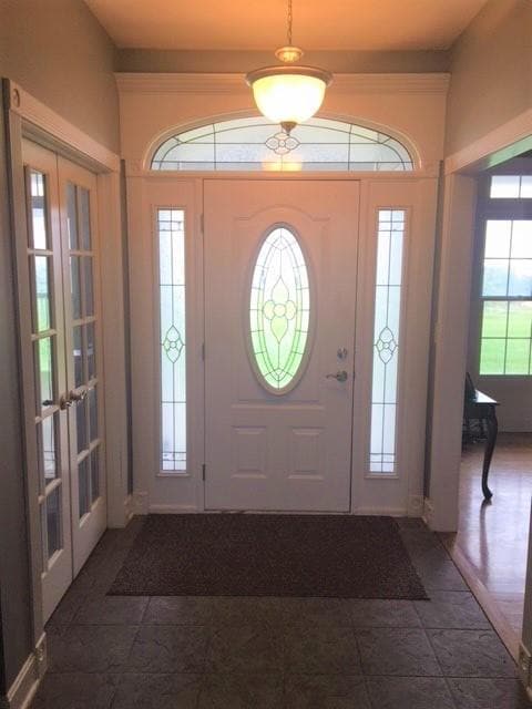 Tiled foyer