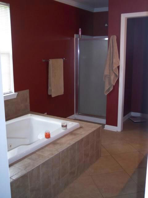 SPACIOUS MASTER BATHROOM/SHOWER AND TUB
