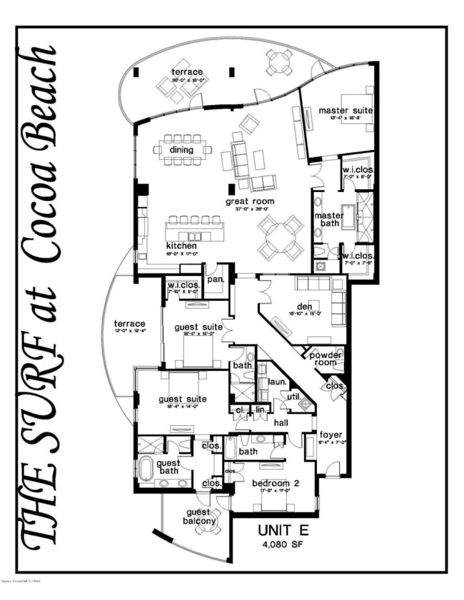 North Corner Penthouse Floorplan