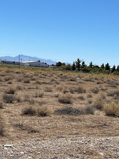 View of mountain background with rural landscape