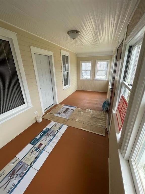 Freshly painted front porch