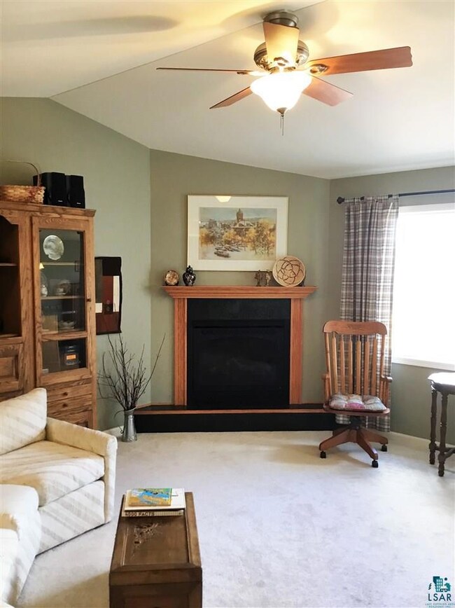 One of 2 gas fireplaces