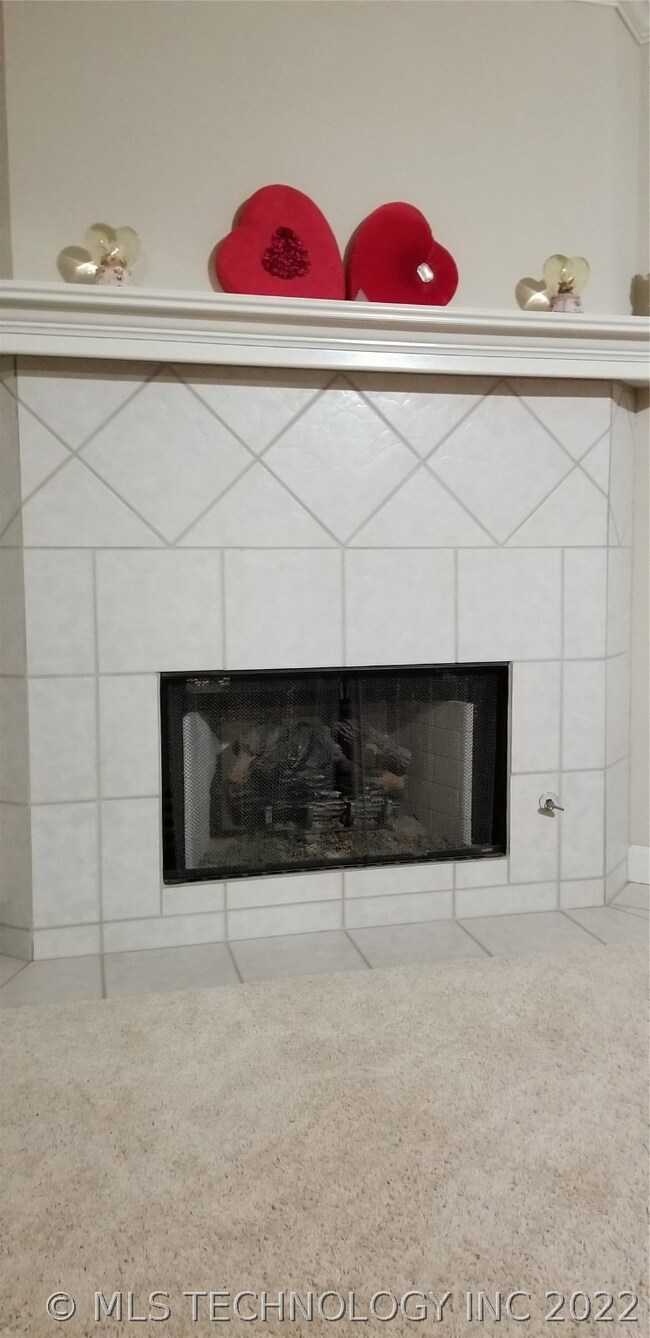 Master bedroom fireplace