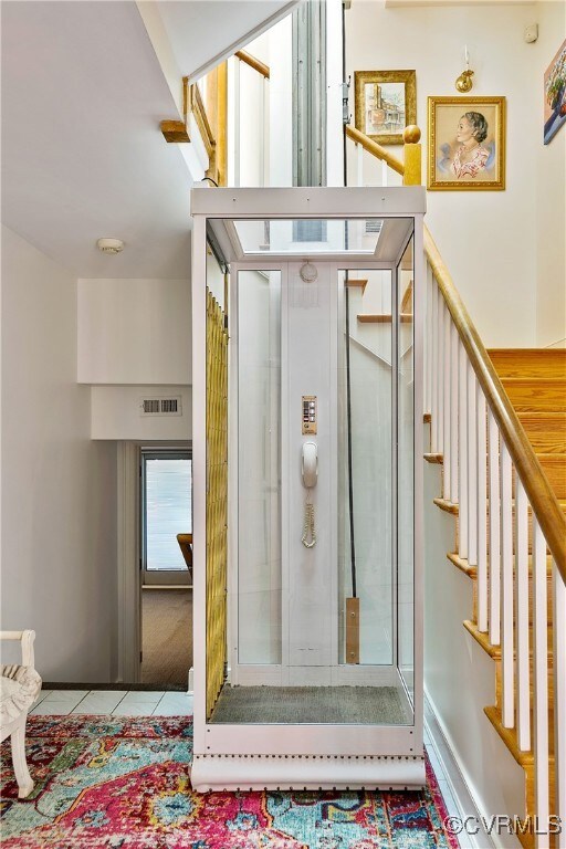 Elevator provides access to all 3 floors