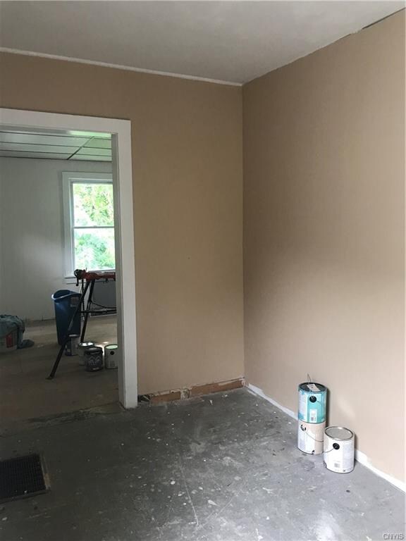 Dining area leading into the kitchen