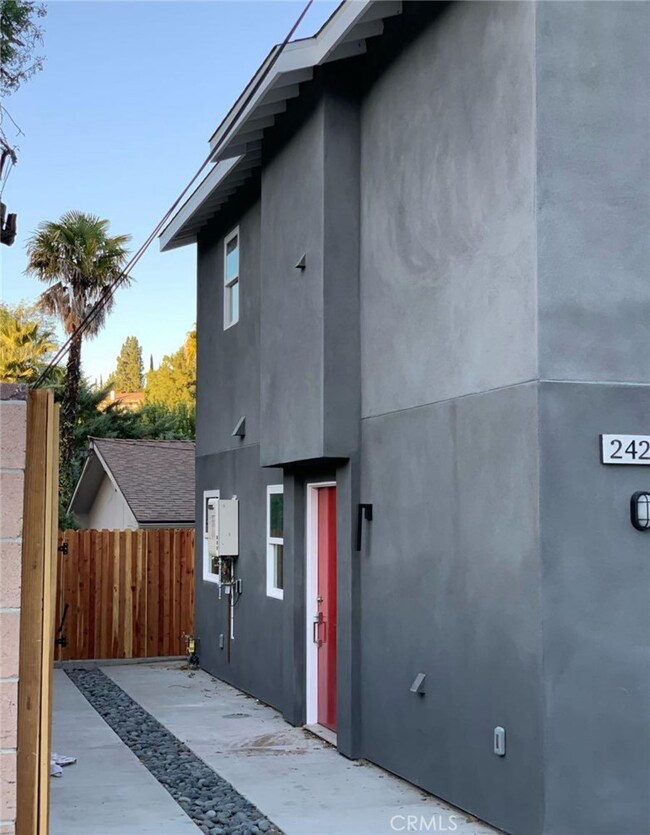 Front Door with parking on Side of ADU