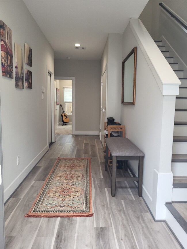 Your view as you enter the home. The stairs on the