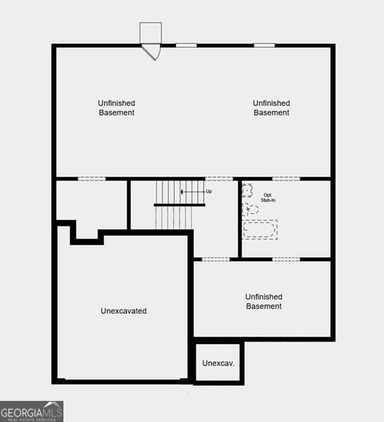 Unfinished Basement Floor Plan - Additional highlights include: unfinished basement