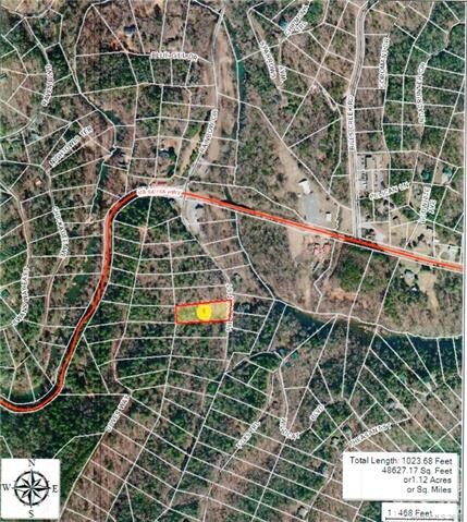 Distant Aerial View - Lot 56 outlined in red