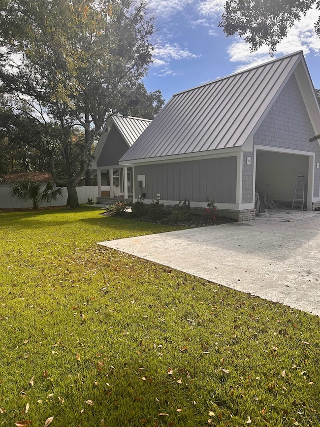 Exterior space with a lawn