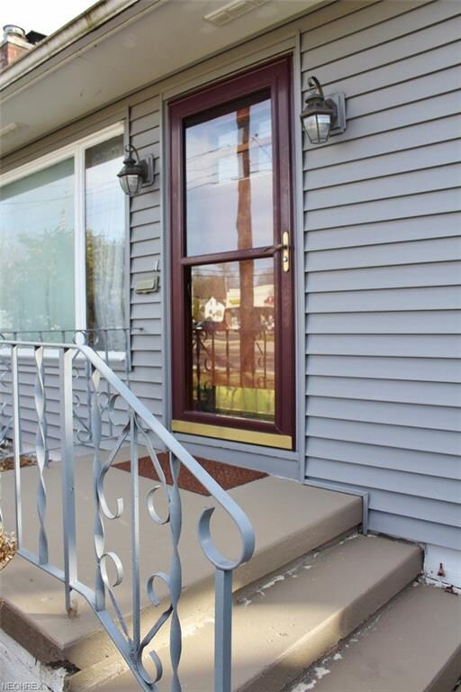 Let's go on in. Note the storm door protecting the