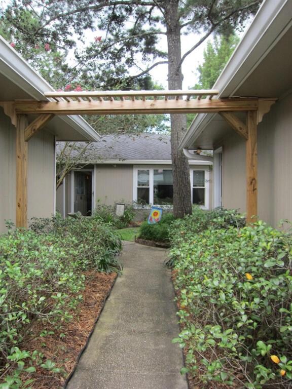 Enter through the front gate toward your private c