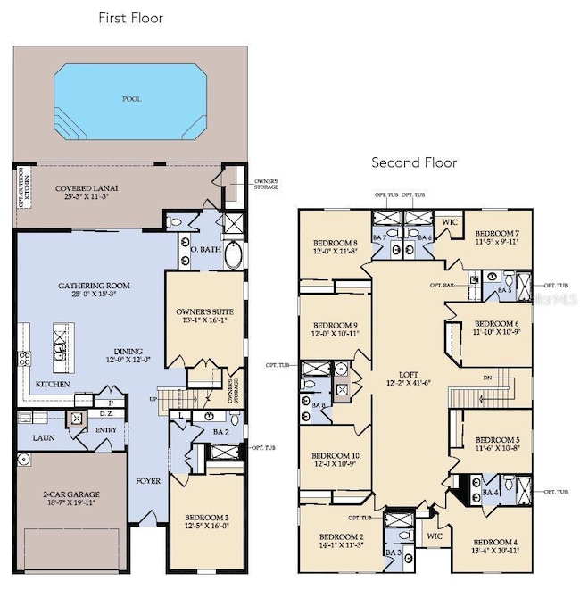 Floor Plan - Floor One and Floor Two