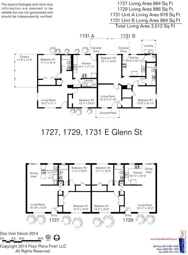 1727, 1729, 1731 E Glenn