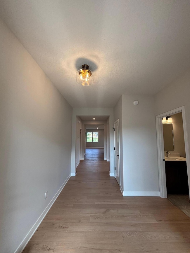 The large entry of this cedar home creates a striking first impression.