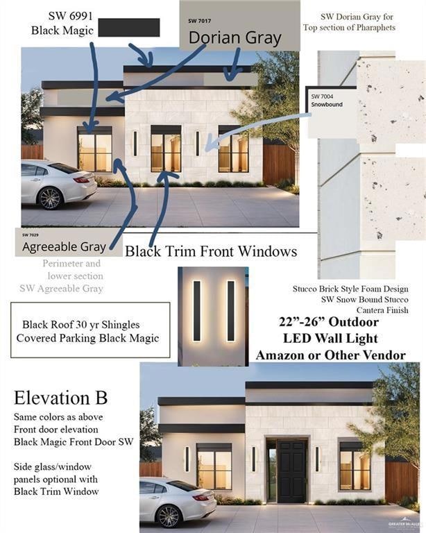 View of marketing collateral with multiple images