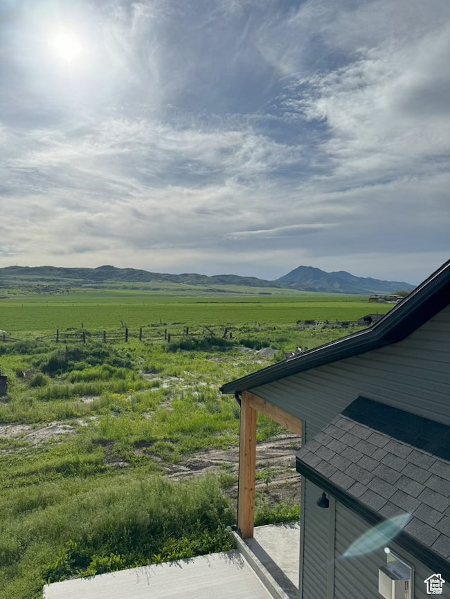 Mountain view with rural landscape
