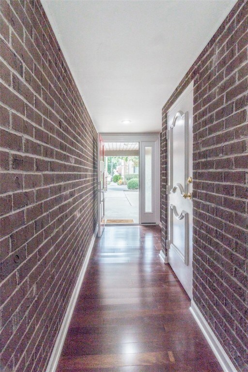 Brick entry with Brazilian hardwood floors.  New c