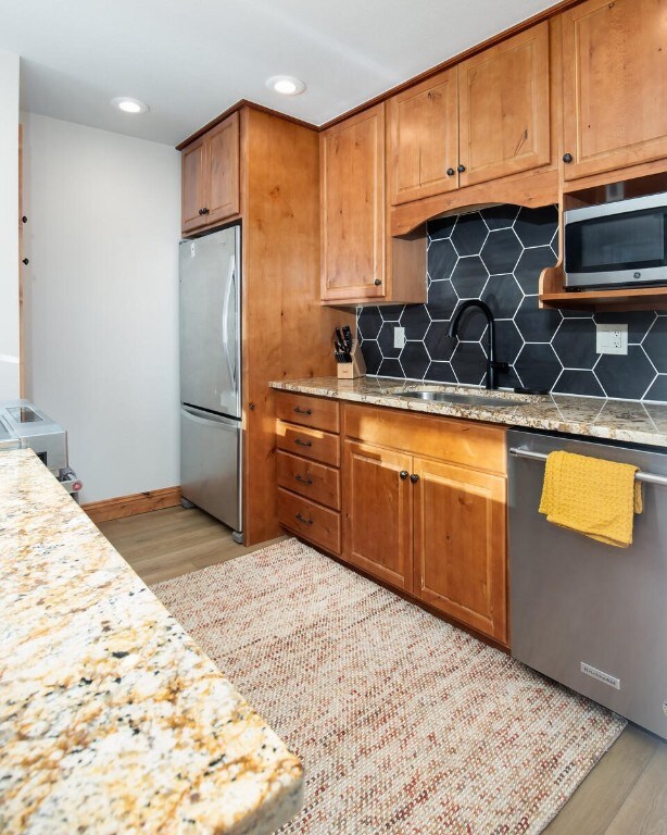 Updated Kitchen with Stainless steal appliances and granite counter tops