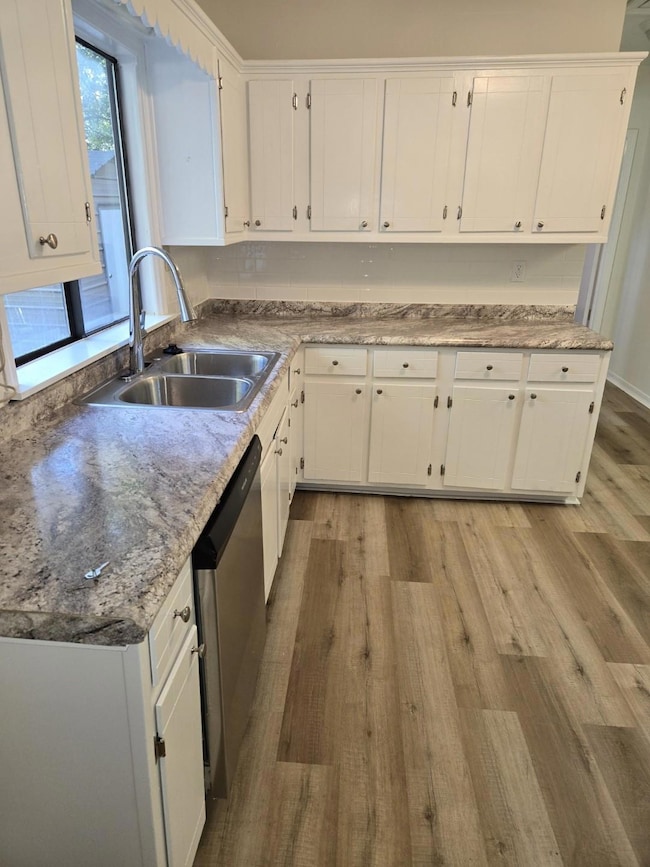 Look at all those beautifully painted kitchen cabi