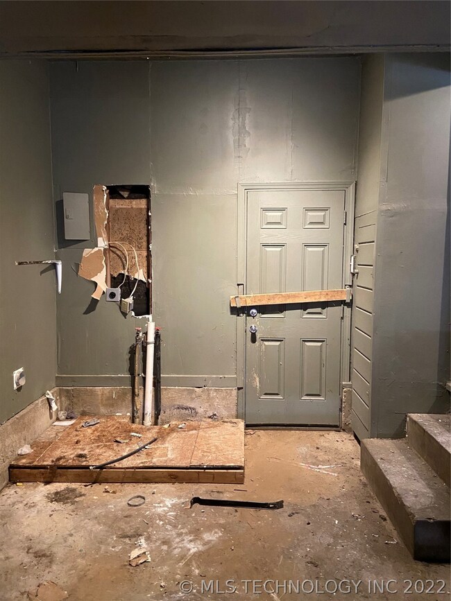 Washer and Dryer area in garage