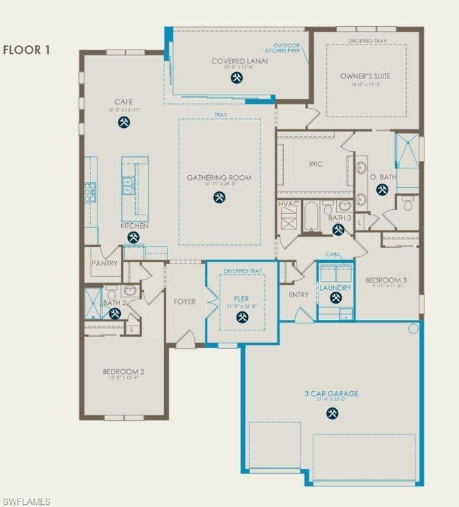 Stellar floorplan with structural/selected options