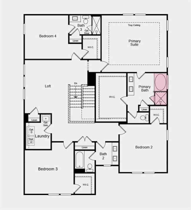 Second Floor Plan - Structural options added inclu