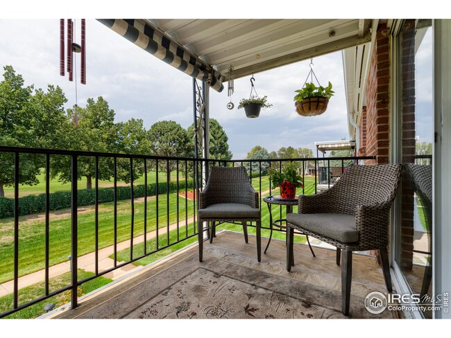 Covered balcony with beautiful views
