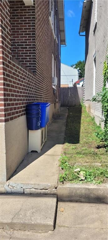 Sidewalk to the backyard