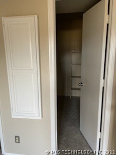 Built-in ironing board and bedroom closet