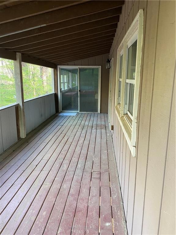 View of wooden terrace