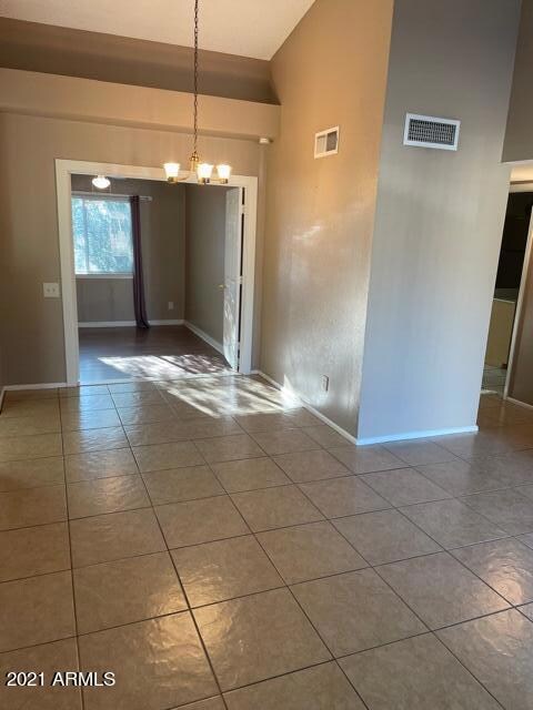 living room and den
