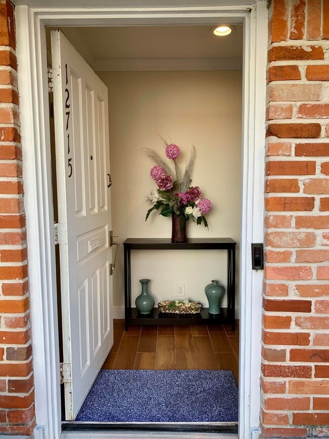 Front door and entryway