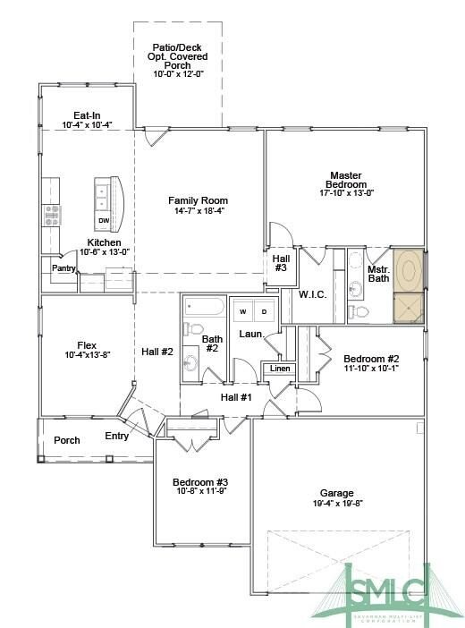 Carson Floor Plan - soaring vaulted ceilings in th