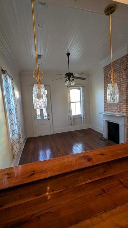 Kitchen view of front door and living area
