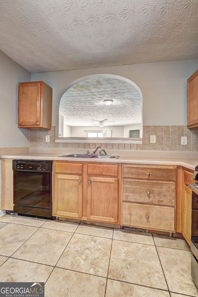 The kitchen from the front window