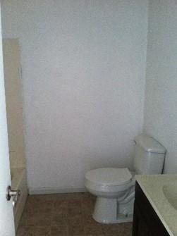 Downstairs bath with full tub/shower combo and new fixtures.