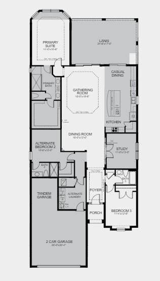 Structural options include: tray ceilings, tandem